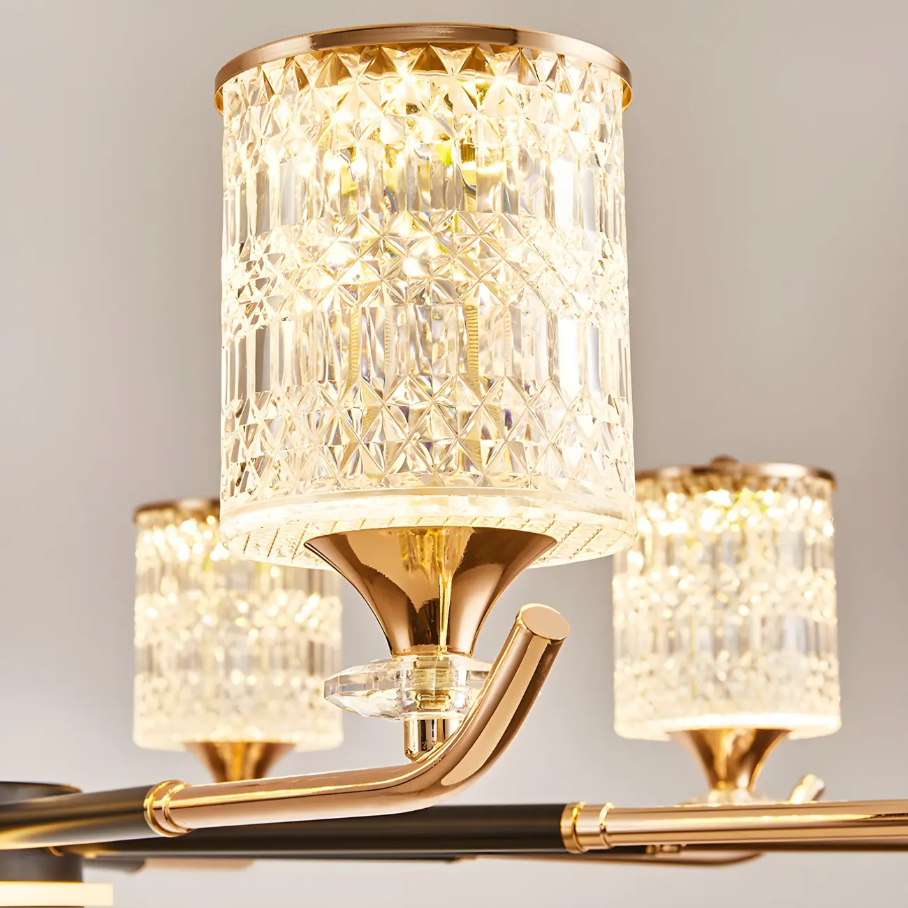 Cylinder Chandelier Light Fixture Vintage Acrylic Pendant Lighting for Restaurant | homeyfad