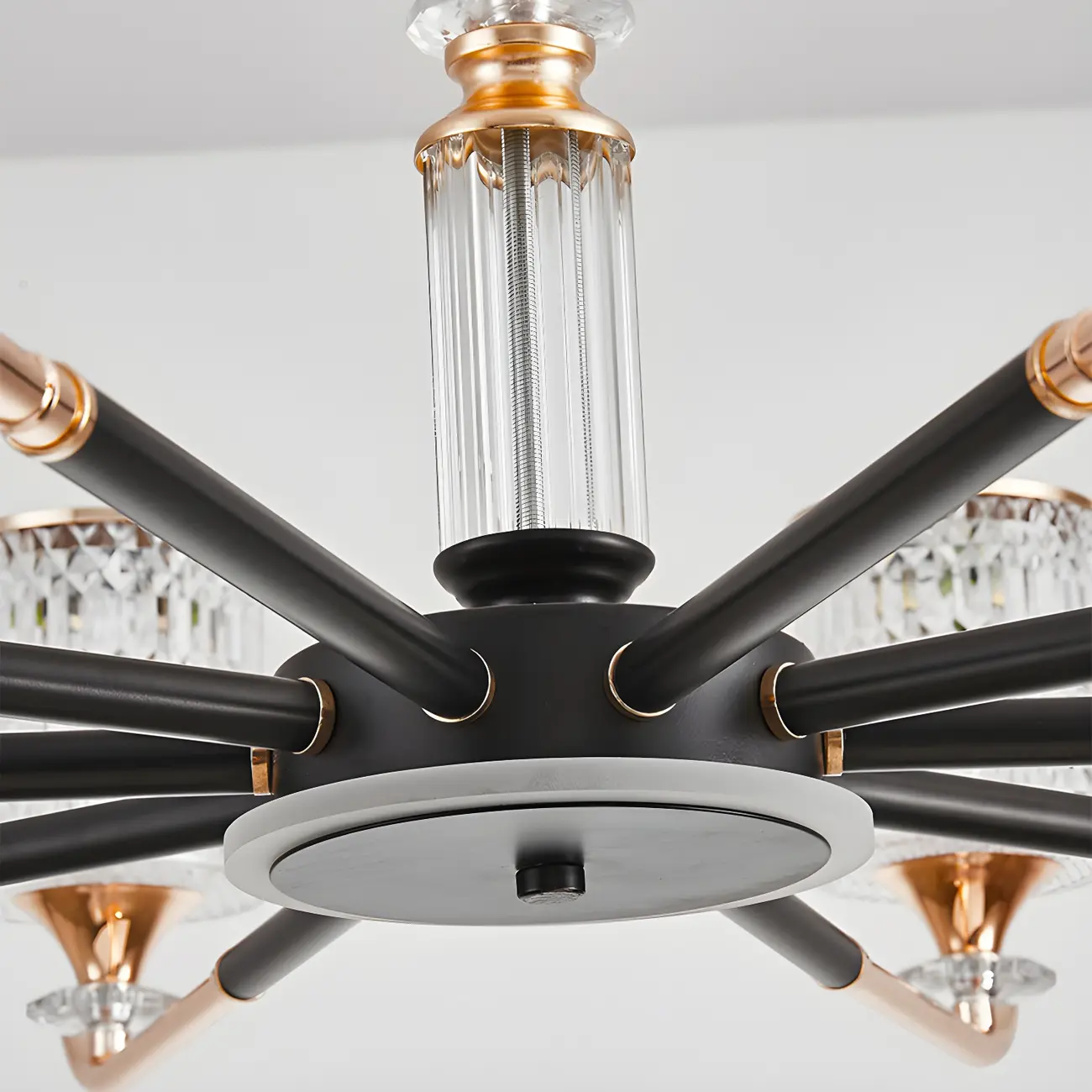 Cylinder Chandelier Light Fixture Vintage Acrylic Pendant Lighting for Restaurant | homeyfad