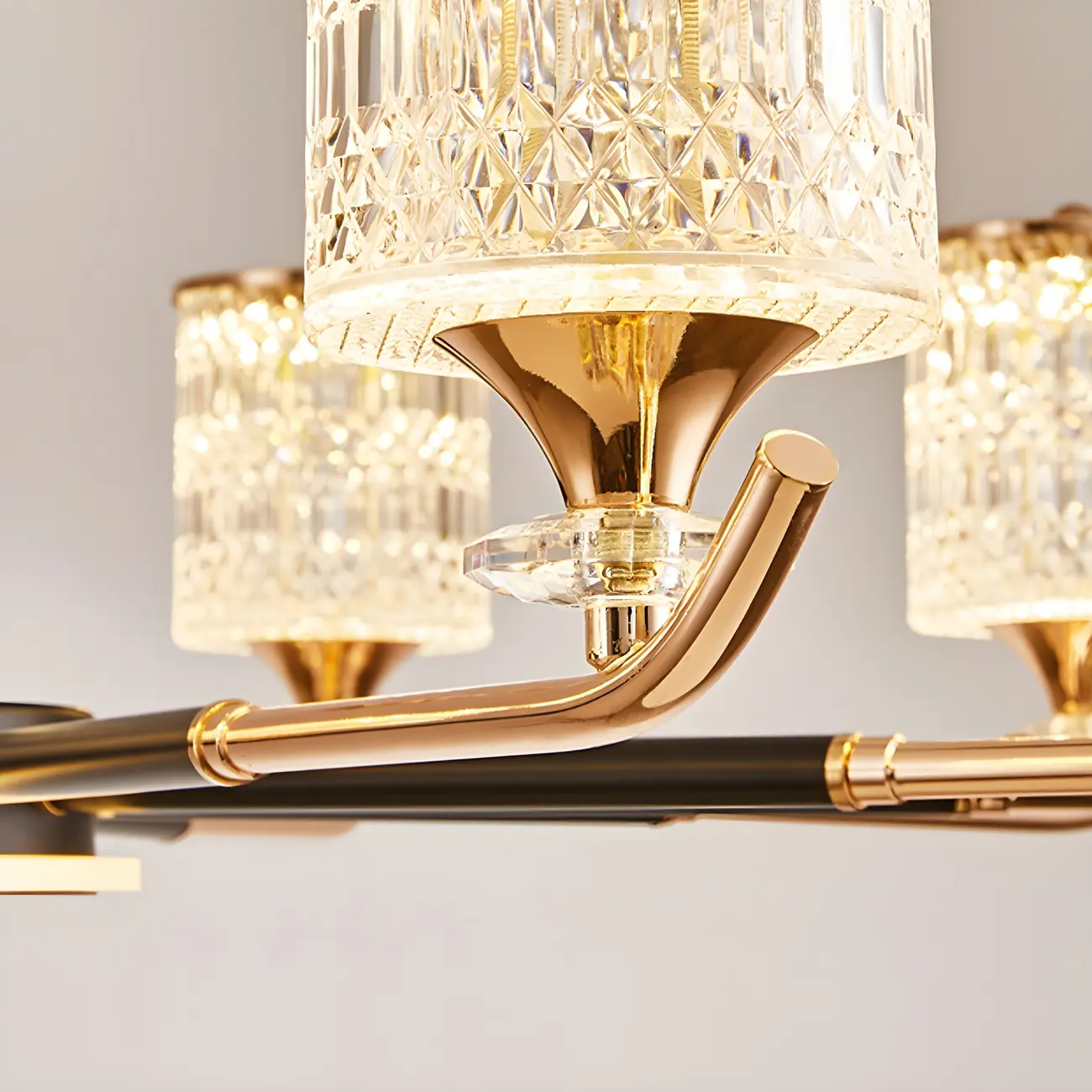 Cylinder Chandelier Light Fixture Vintage Acrylic Pendant Lighting for Restaurant | homeyfad