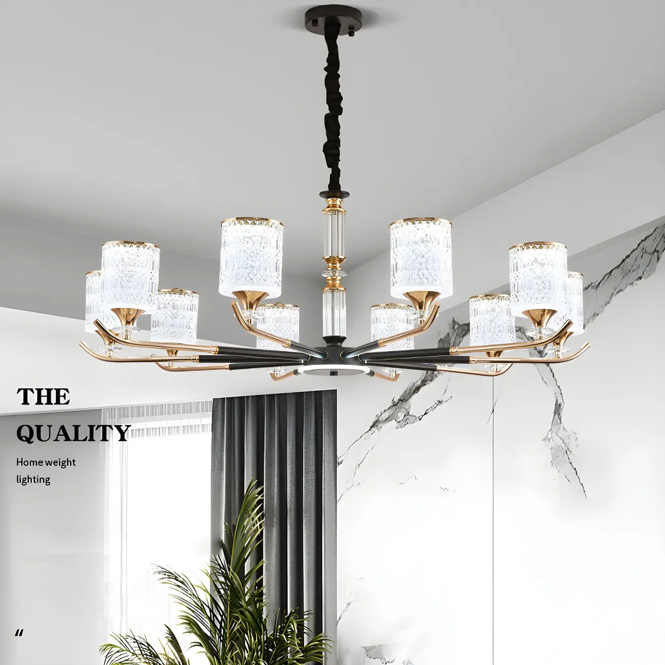 Cylinder Chandelier Light Fixture Vintage Acrylic Pendant Lighting for Restaurant | homeyfad