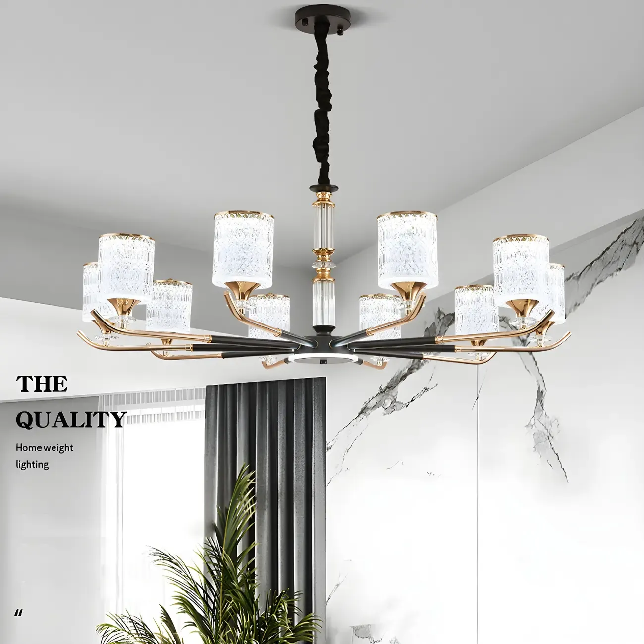 Cylinder Chandelier Light Fixture Vintage Acrylic Pendant Lighting for Restaurant