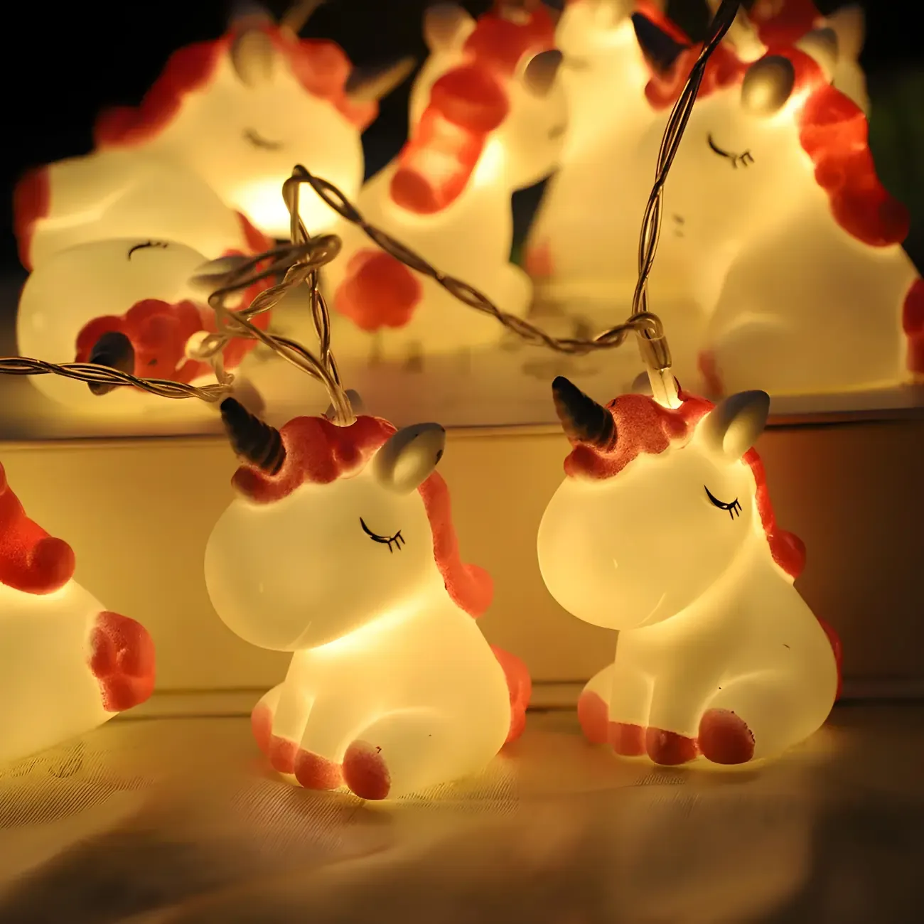 Cute Animal and Unicorn LED String Light Image - 4