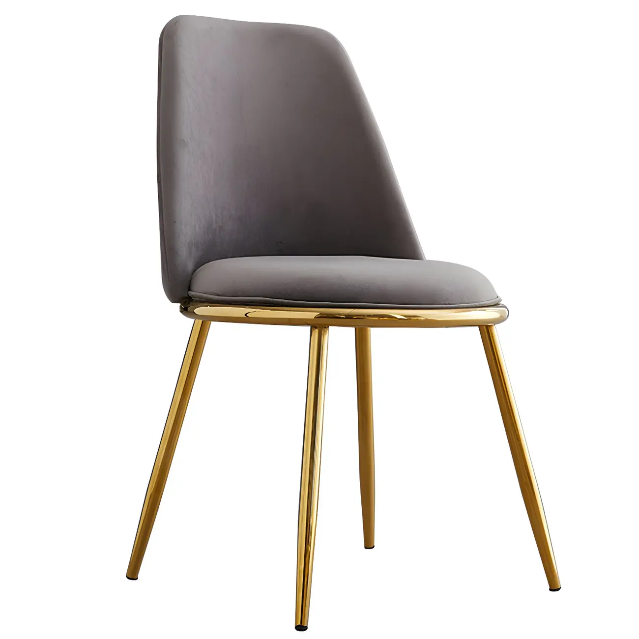 Glam Scandinavian Leather Armless Dining Chairs Metal Frame Image - 59 | homeyfad