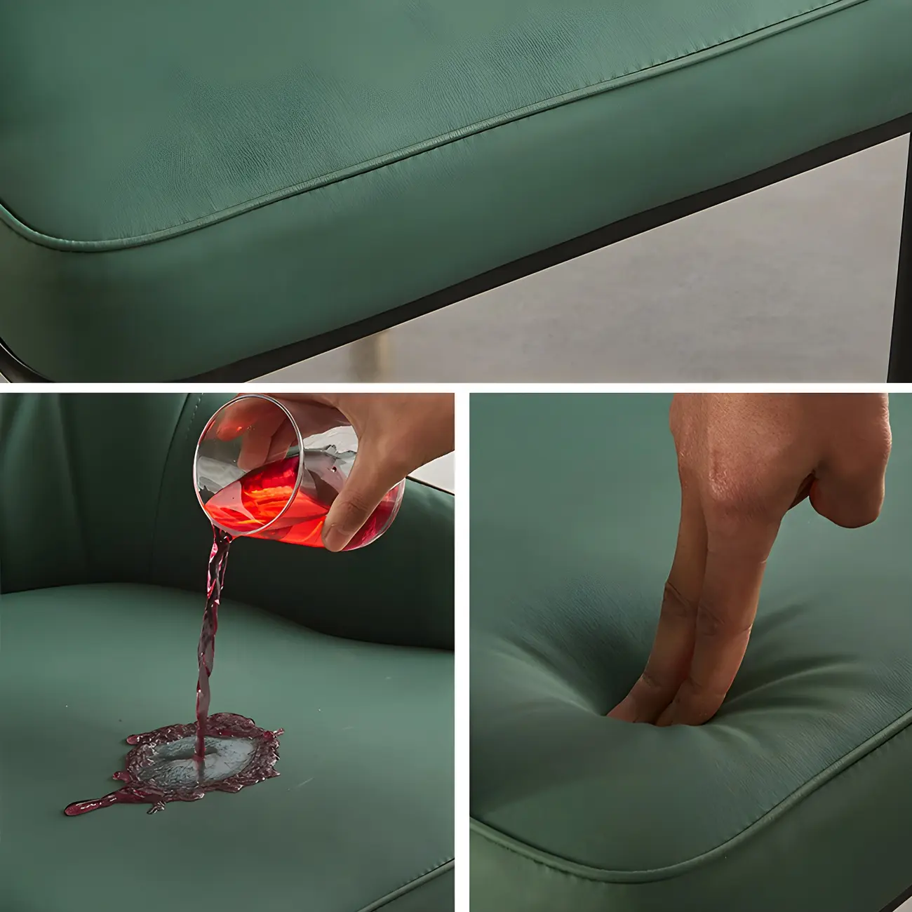 Contemporary Leather Armrest Dining Chair Curved Back Image - 6 | homeyfad