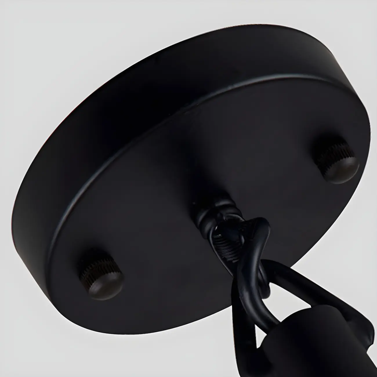 Industrial Rattan Black Metal Hemp Rope Pendant Light Image - 17 | homeyfad