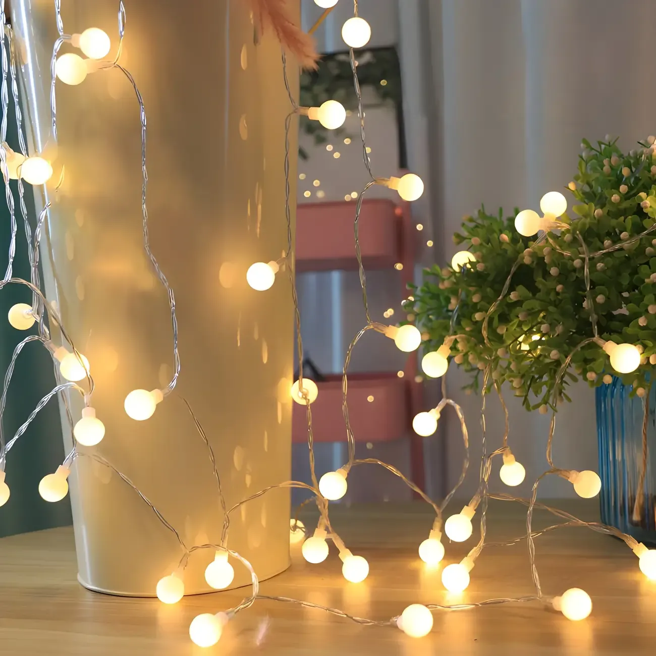 Colorful Globe LED Waterproof USB String Light Image - 2