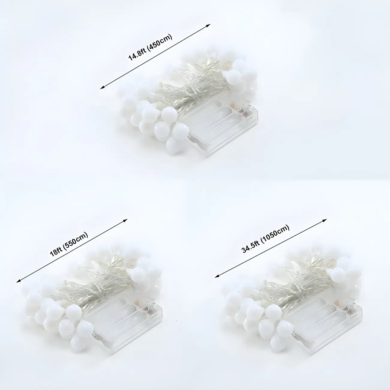 Colorful Globe LED Waterproof USB String Light #size