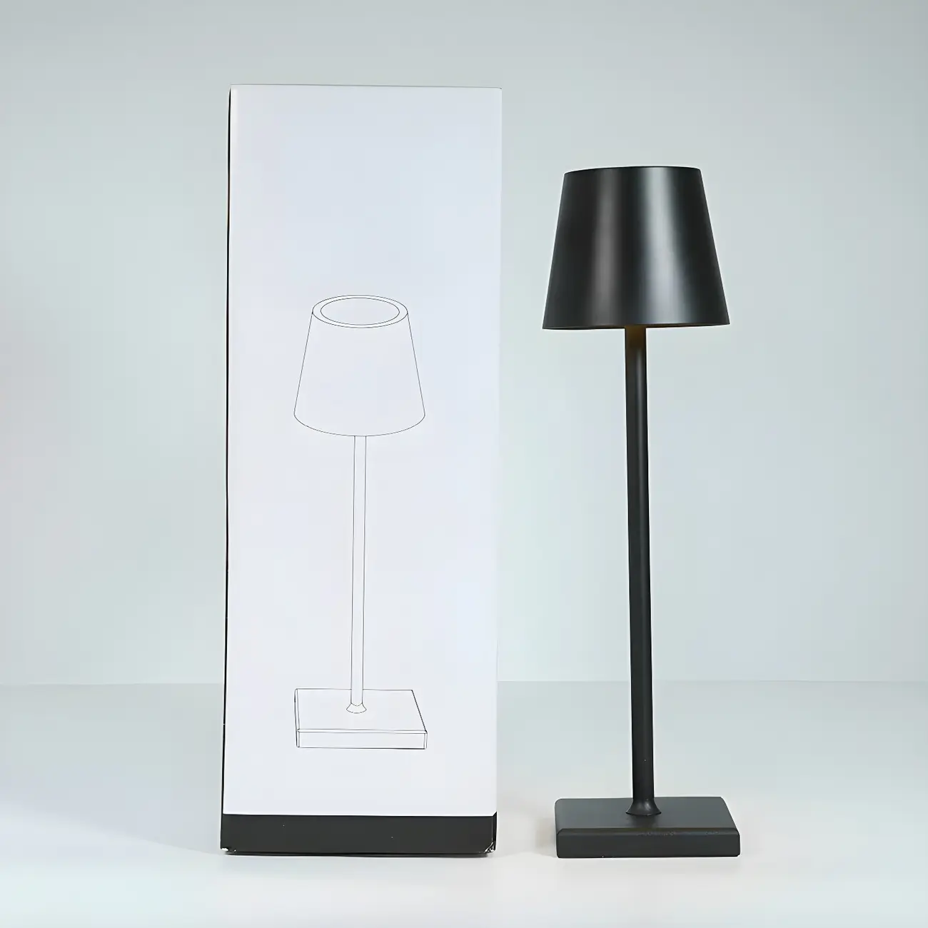 Minimalist LED Metal Drum Shade Gold Cordless Table Lamp Image - 5 | homeyfad