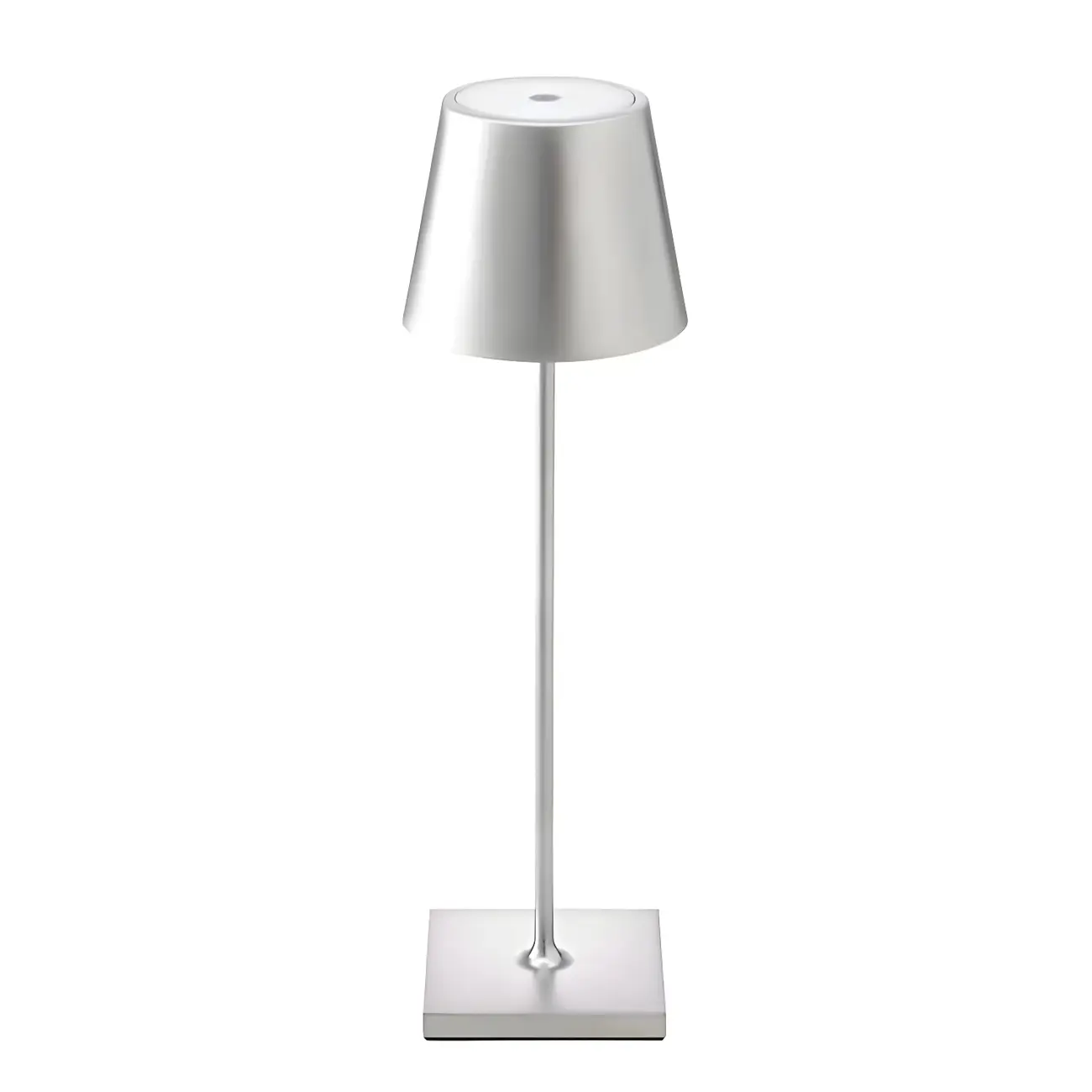 Minimalist LED Metal Drum Shade Gold Cordless Table Lamp Image - 13 | homeyfad