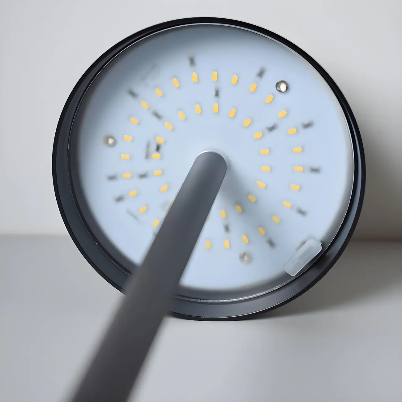 Minimalist LED Metal Drum Shade Gold Cordless Table Lamp Image - 12 | homeyfad