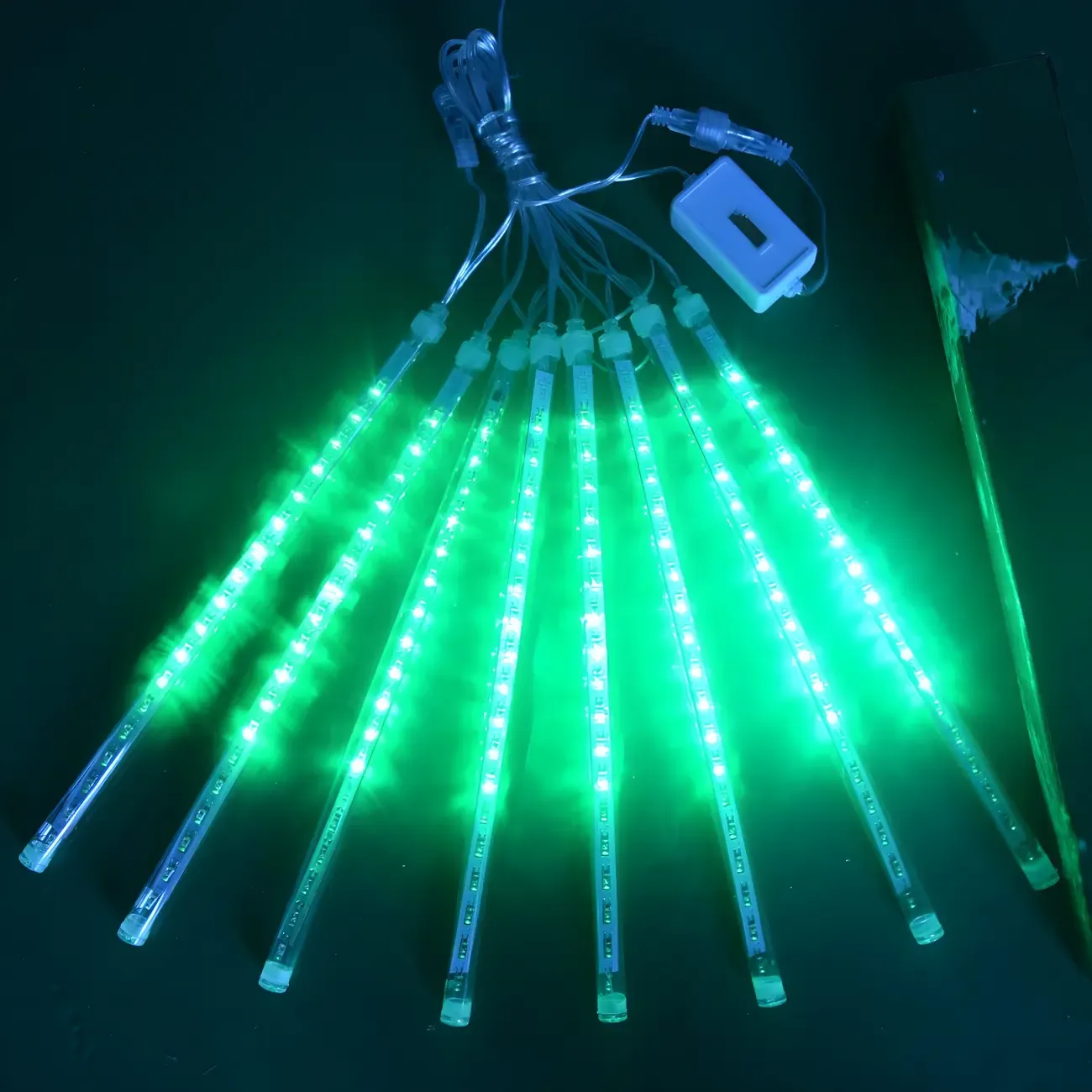 Meteor Multicolor Plastic 8-Light Icicle String Light Image - 8