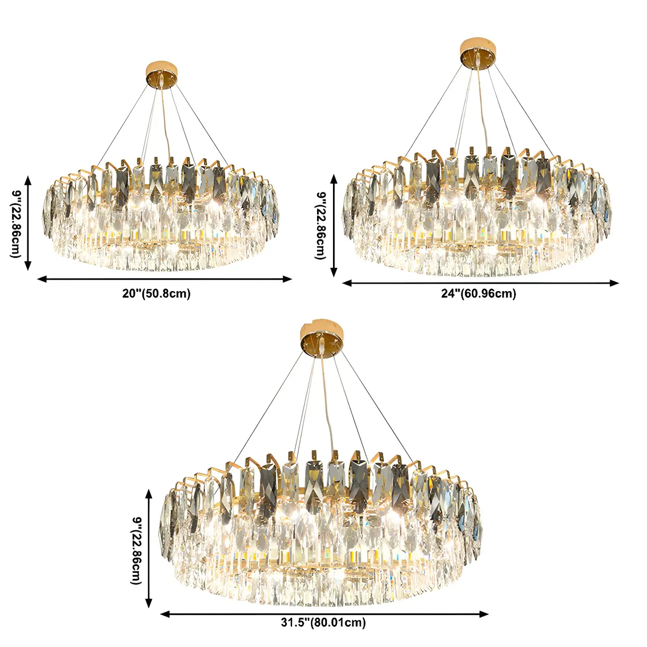 Elegant Modern Oval Clear Crystal Chandelier Image - 6 | homeyfad