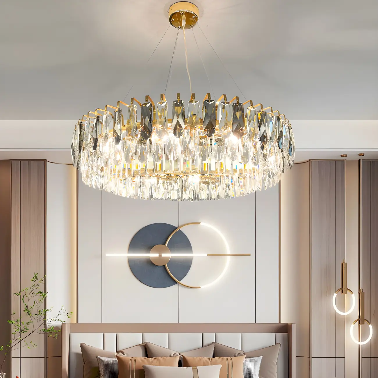 Elegant Modern Oval Clear Crystal Chandelier Image - 12 | homeyfad