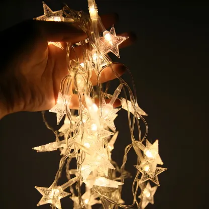 Star and Globe LED Warm Light String Light Image - 4