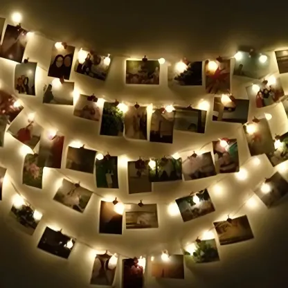 Star and Globe LED Warm Light String Light Image - 9