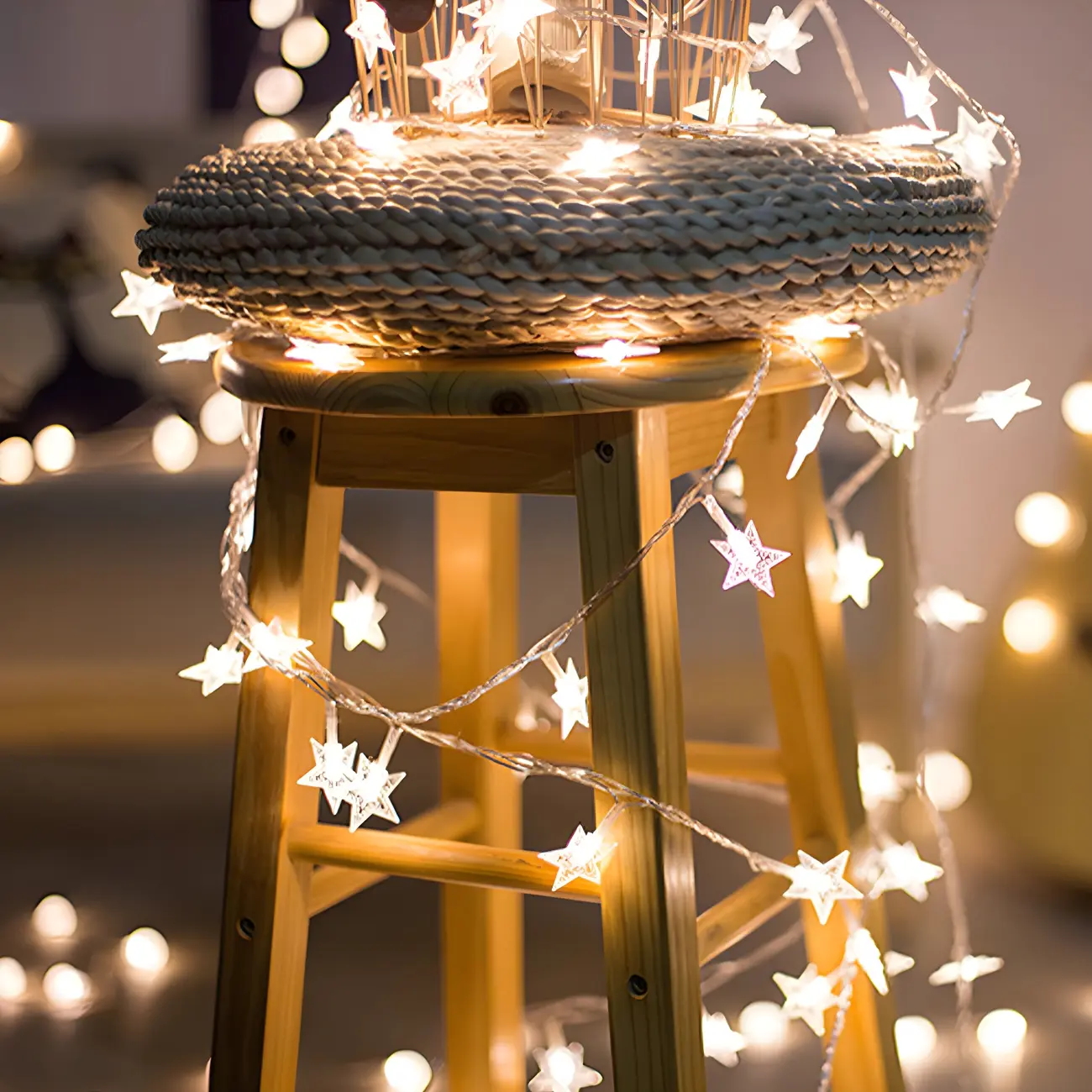 Star and Globe LED Warm Light String Light Image - 7 | homeyfad