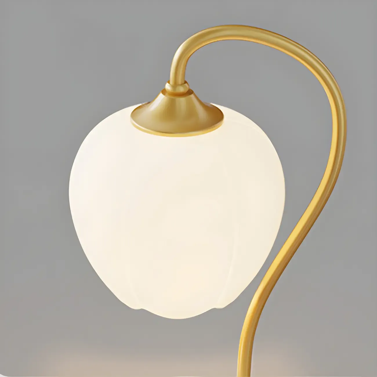 Dimmable Gold Glass Stone Base Table Lamp with Candle Image - 11