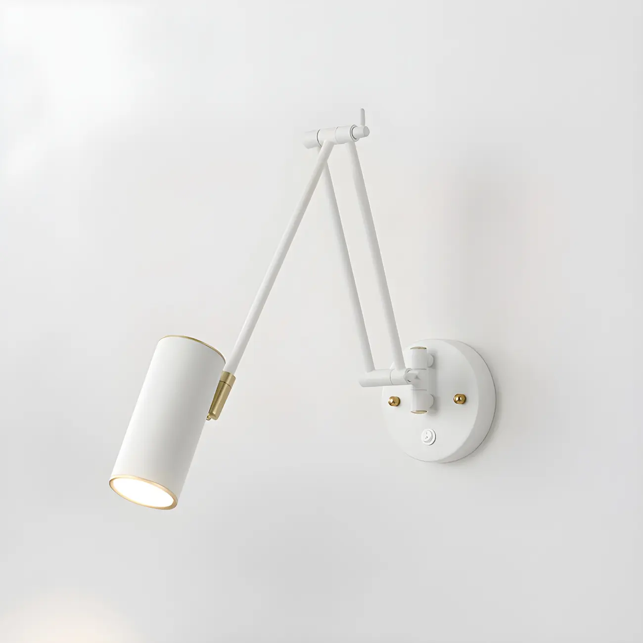Elegant Streamlined Metal Swing Arm Wall Light Image - 9 | homeyfad