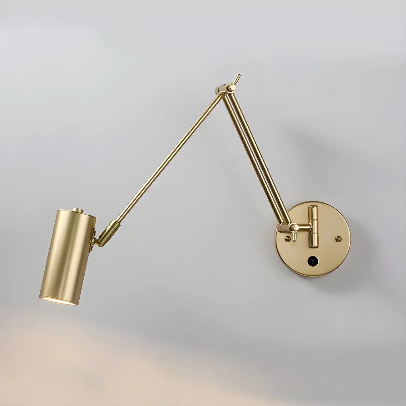 Elegant Streamlined Metal Swing Arm Wall Light Image - 8 | homeyfad