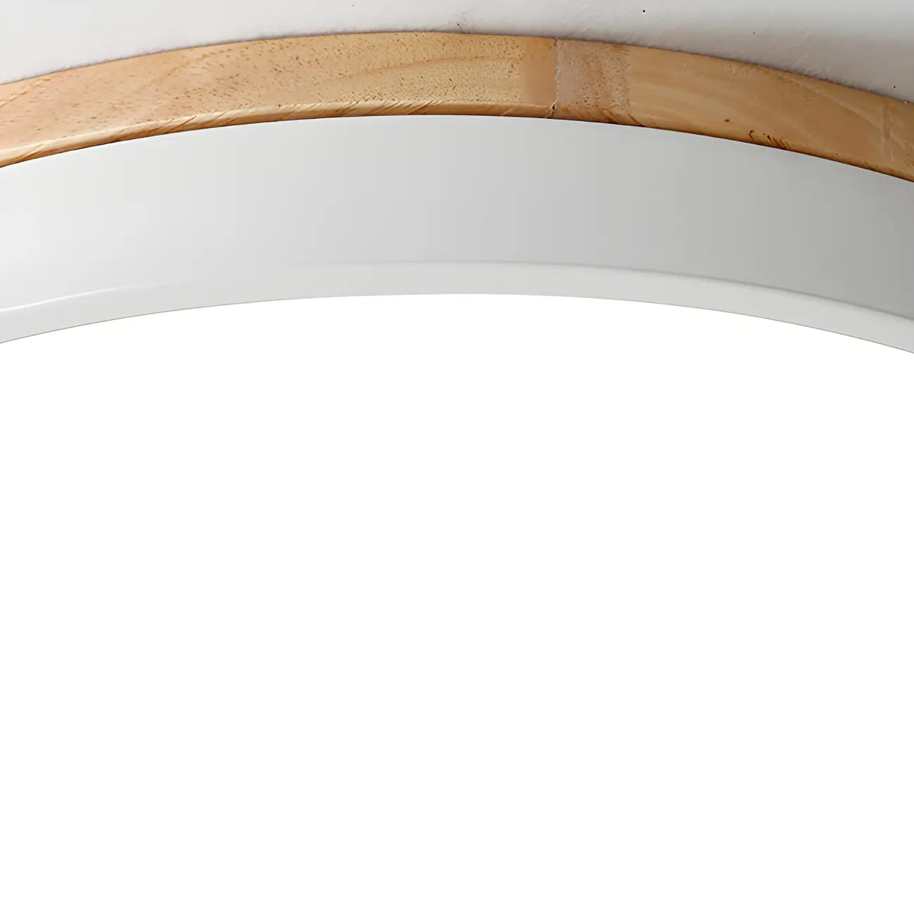 Colorful Round Wooden LED Flush Mount Ceiling Light Dimmable | homeyfad