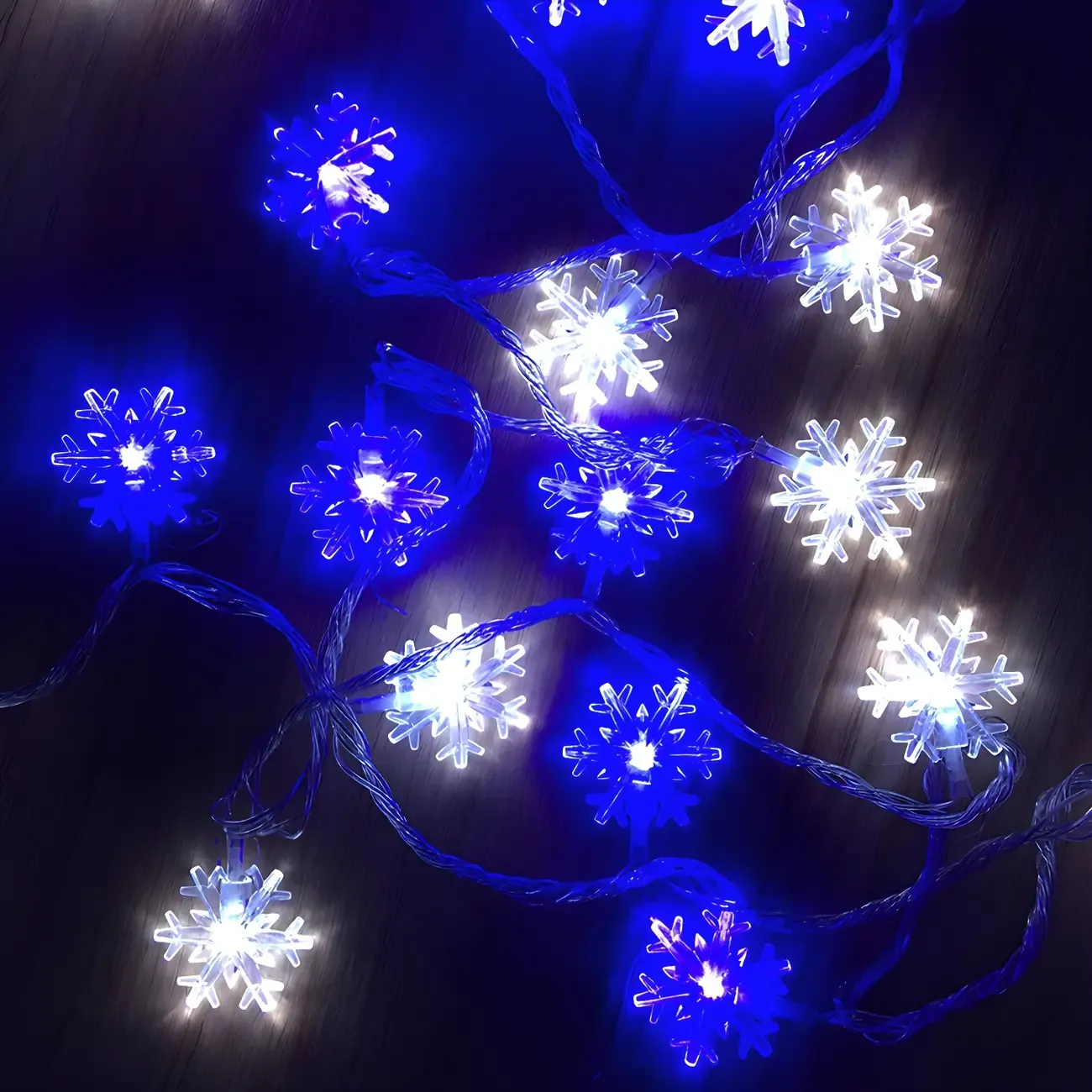 Snowflake Color-Changing LED Colorful String Light Image - 10