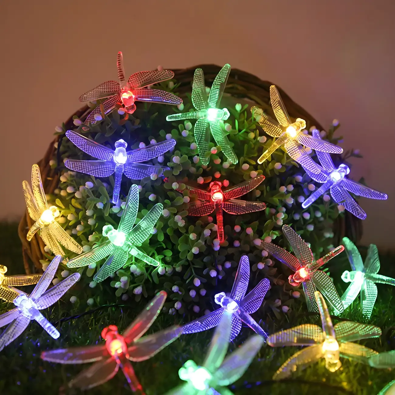 Dragonfly Solar Waterproof LED String Light Image - 2