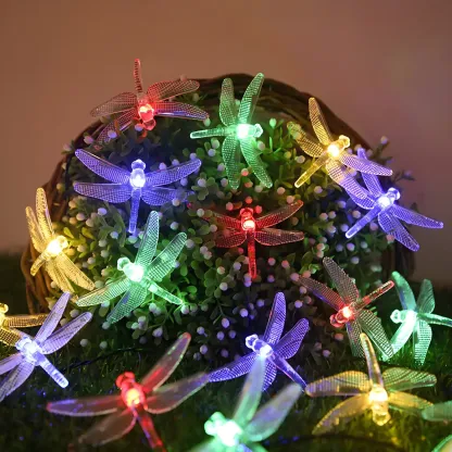 Dragonfly Solar Waterproof LED String Light Image - 2