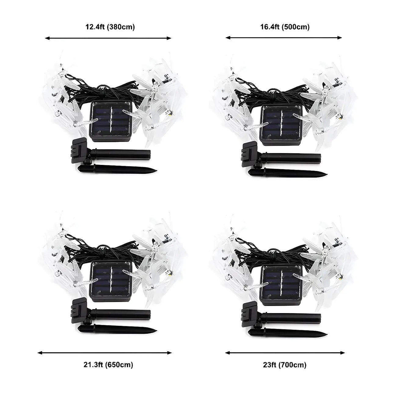 Dragonfly Solar Waterproof LED String Light #size | homeyfad