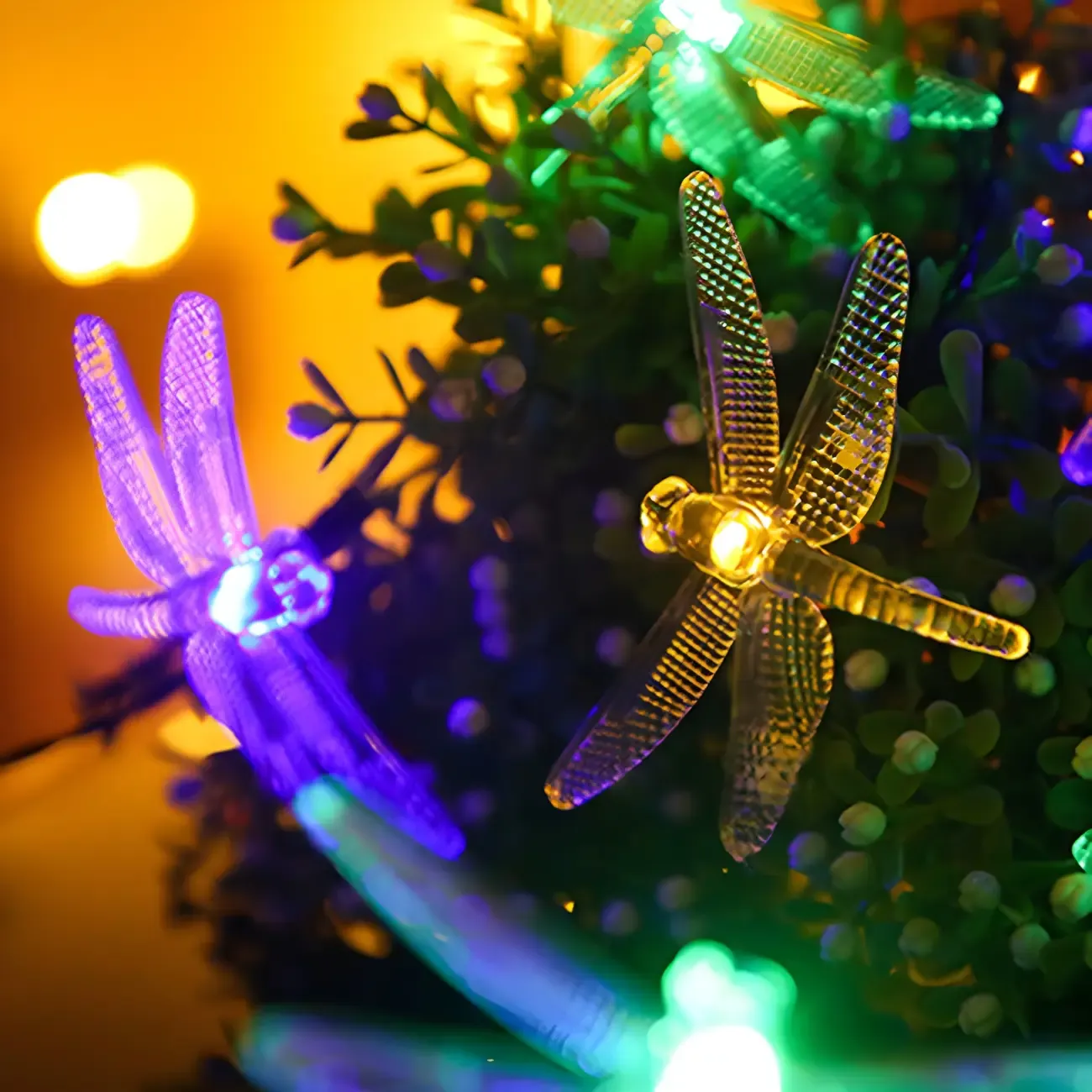 Dragonfly Solar Waterproof LED String Light Image - 10