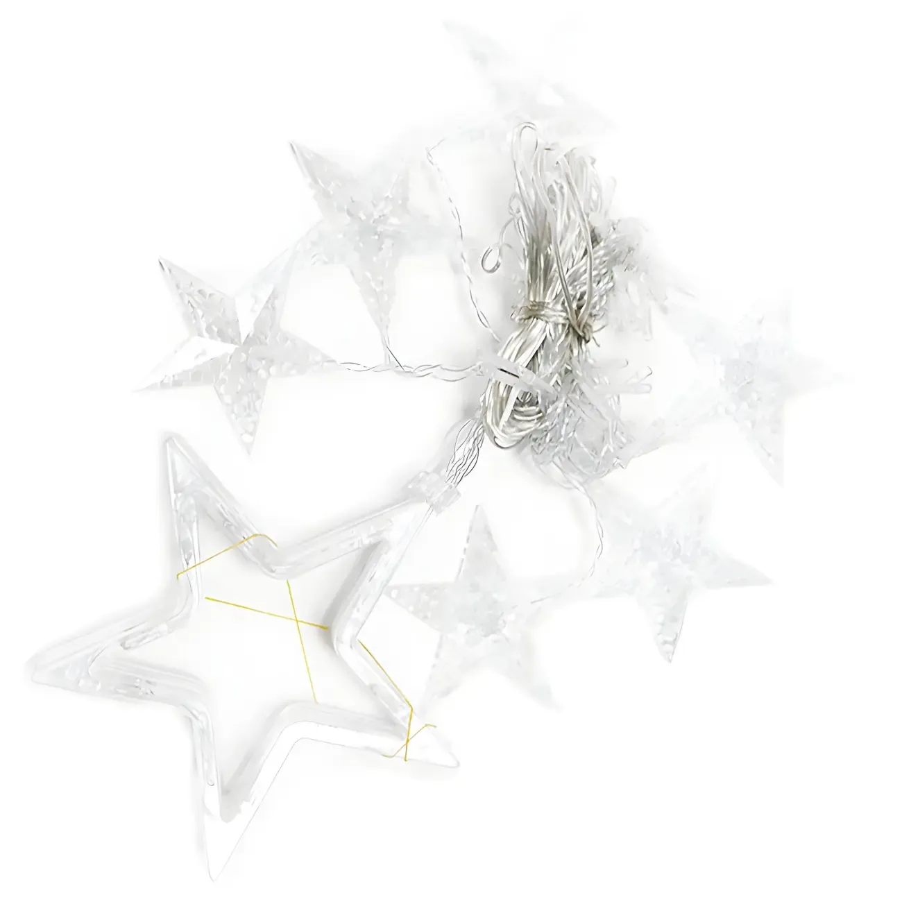 8.2ft Colorful Plastic Star Curtain String Light Image - 13