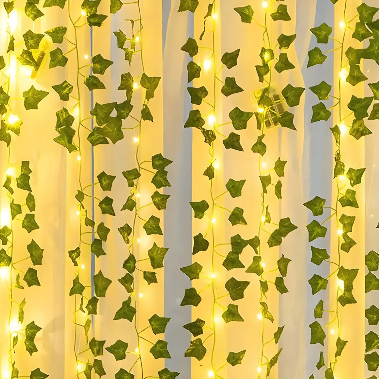 Natural Leaf Vine Flexible LED String Light Image - 2