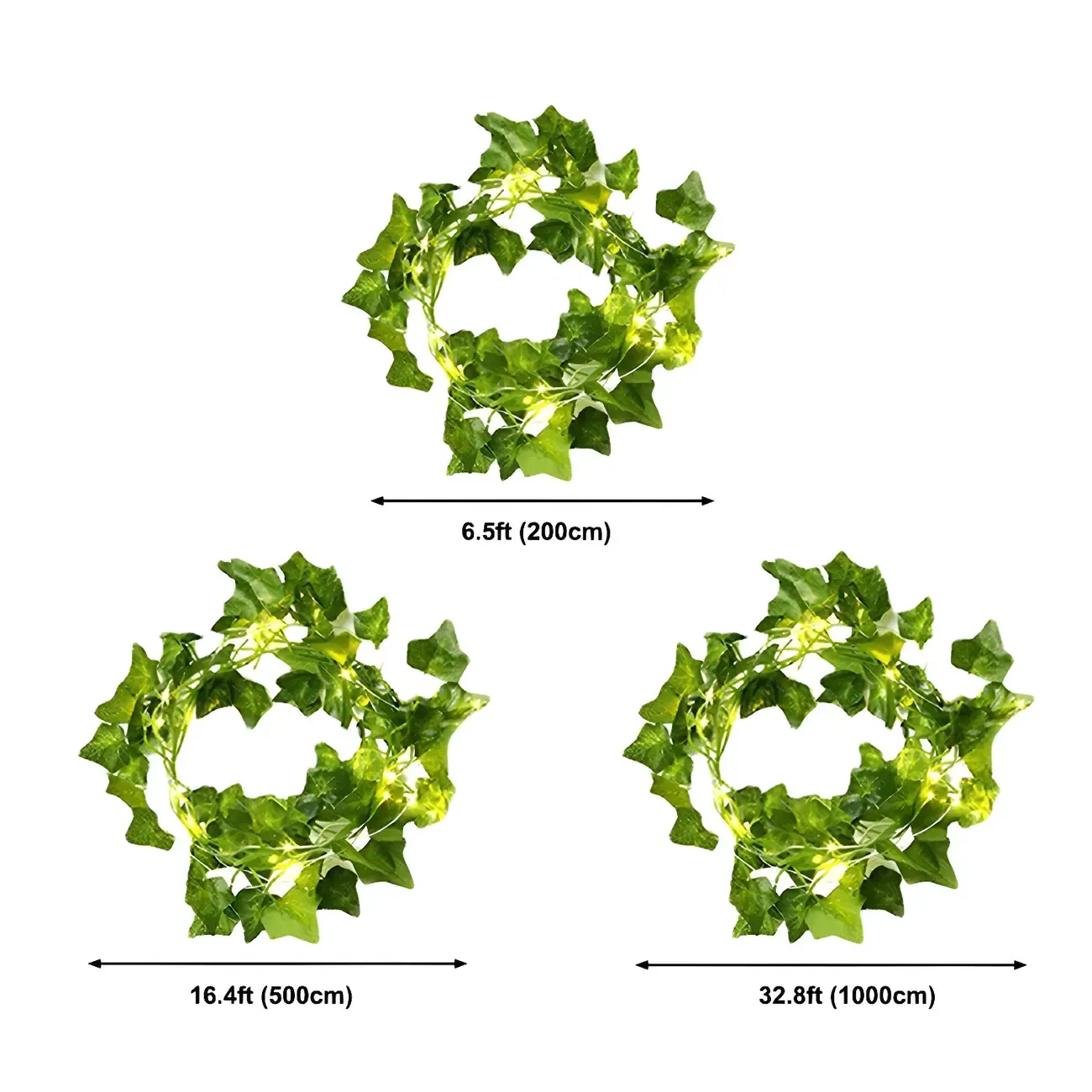 Natural Leaf Vine Flexible LED String Light Image - 6