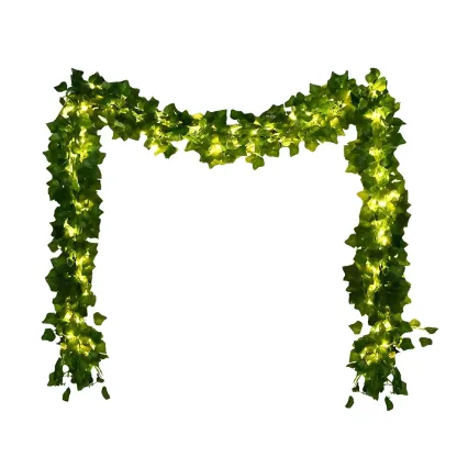 Natural Leaf Vine Flexible LED String Light Image - 7