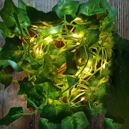 Natural Leaf Vine Flexible LED String Light Image - 3