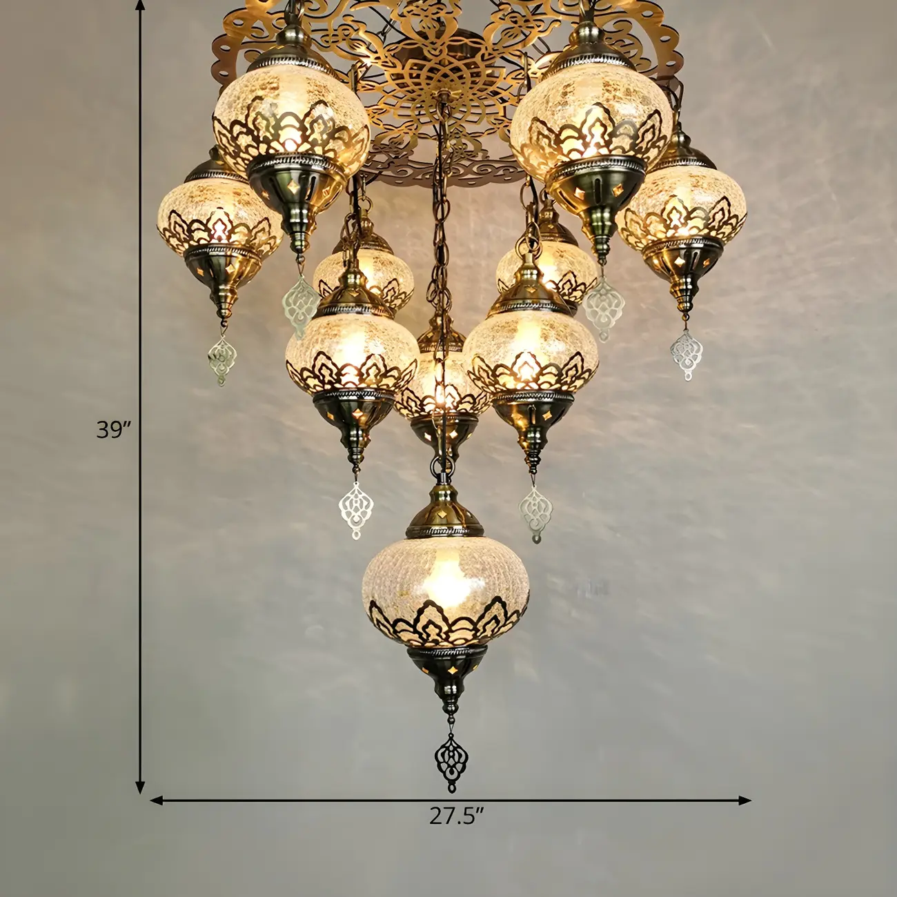 Bronze Crystal Glass Chandelier Ornament Unique Design | homeyfad