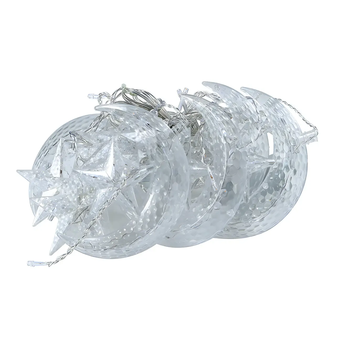Star Moon Hanging Decorative LED String Light Image - 10