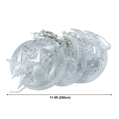 Star Moon Hanging Decorative LED String Light Image - 11