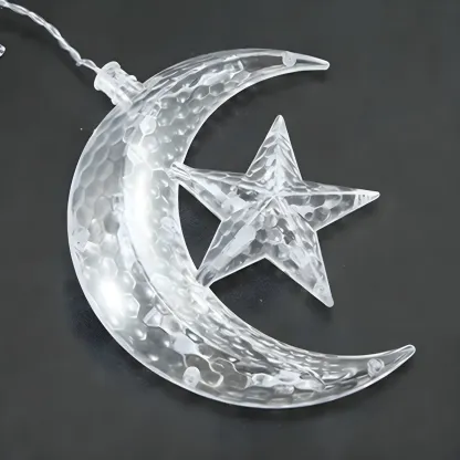 Star Moon Hanging Decorative LED String Light Image - 8