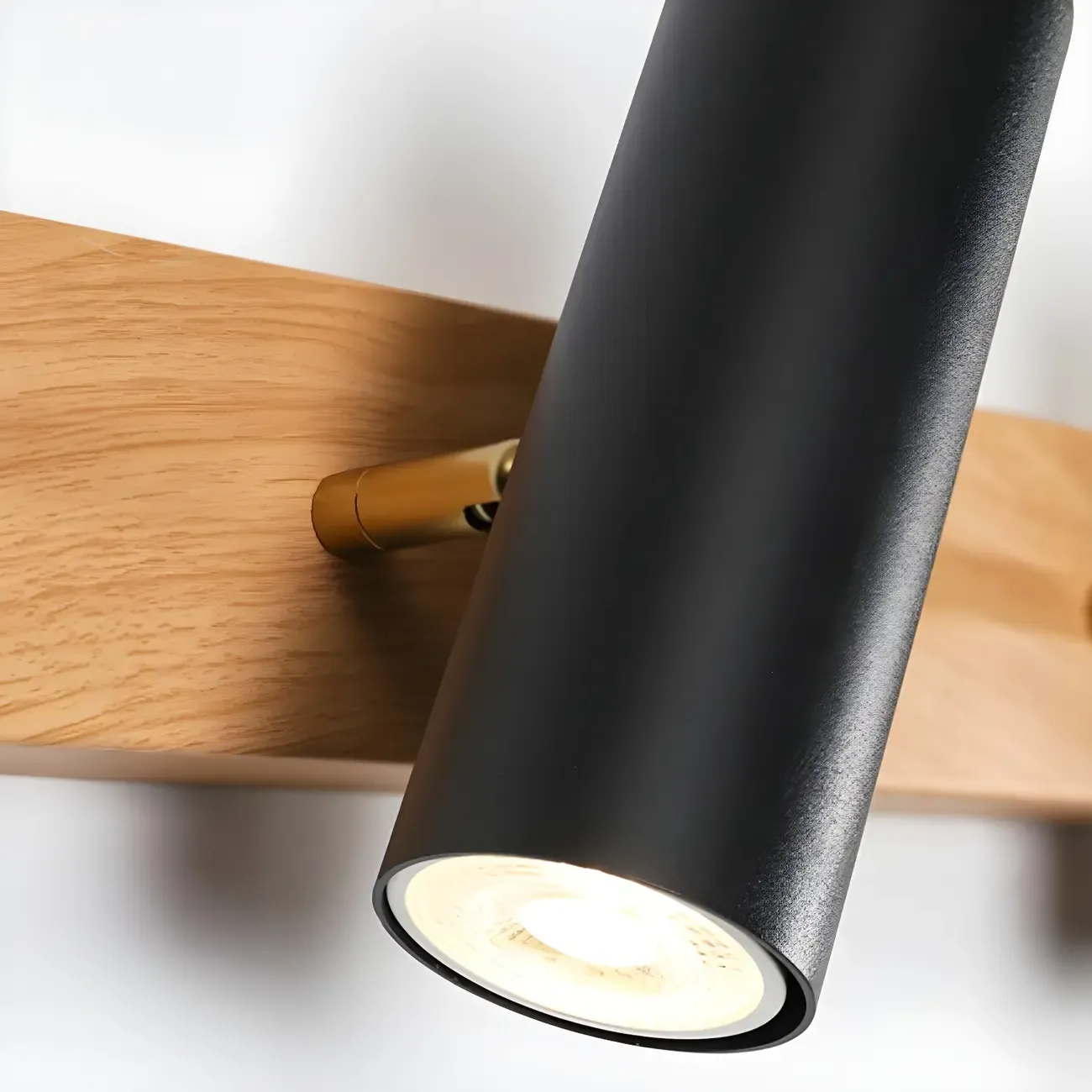 Cylinder White/Black 4-Light Bathroom Vanity Lights in Hardwired Image - 12