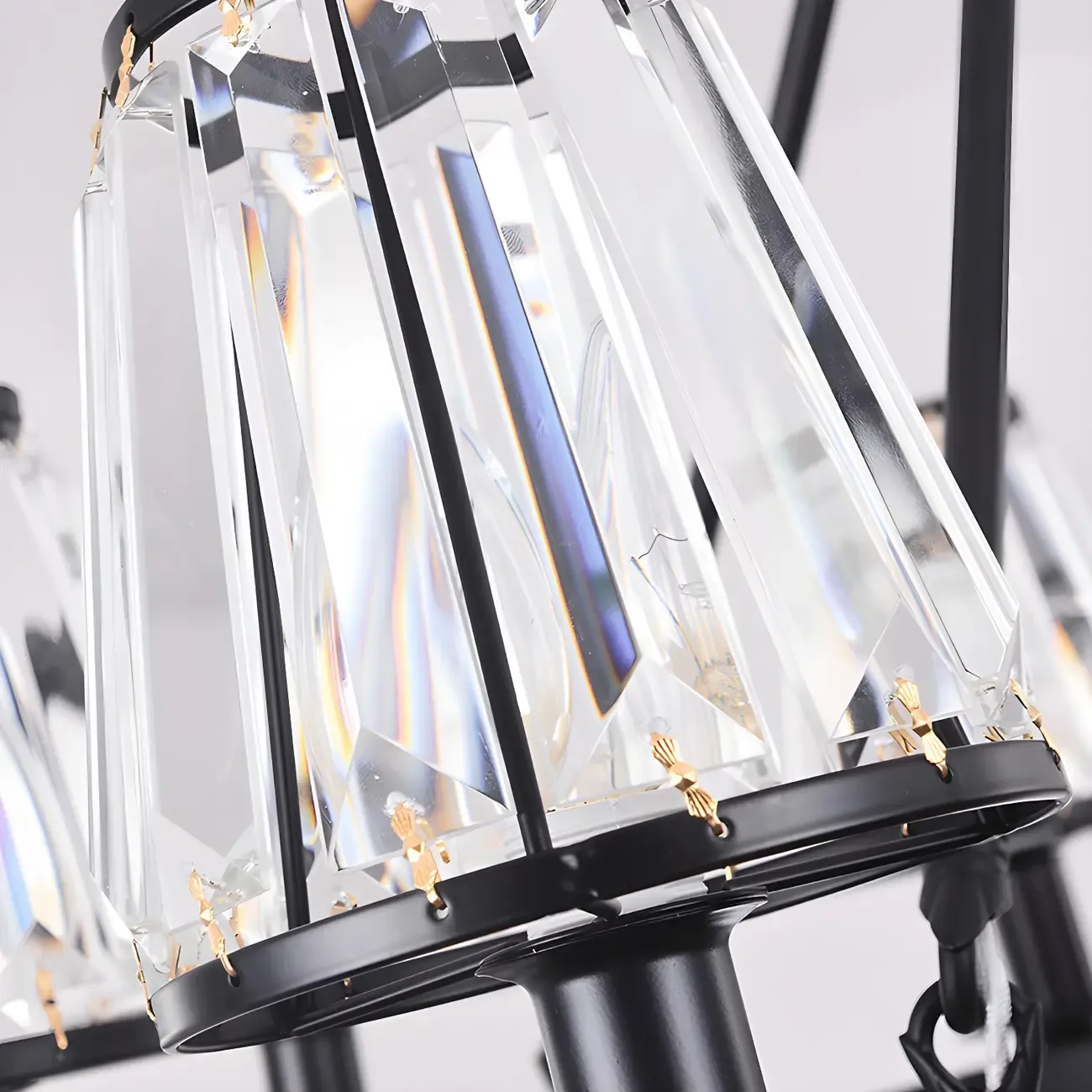 Vintage Metal Chandelier with Glass Shades for Living Room Image - 20