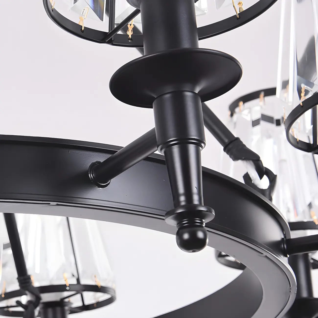 Vintage Metal Chandelier with Glass Shades for Living Room Image - 21 | homeyfad