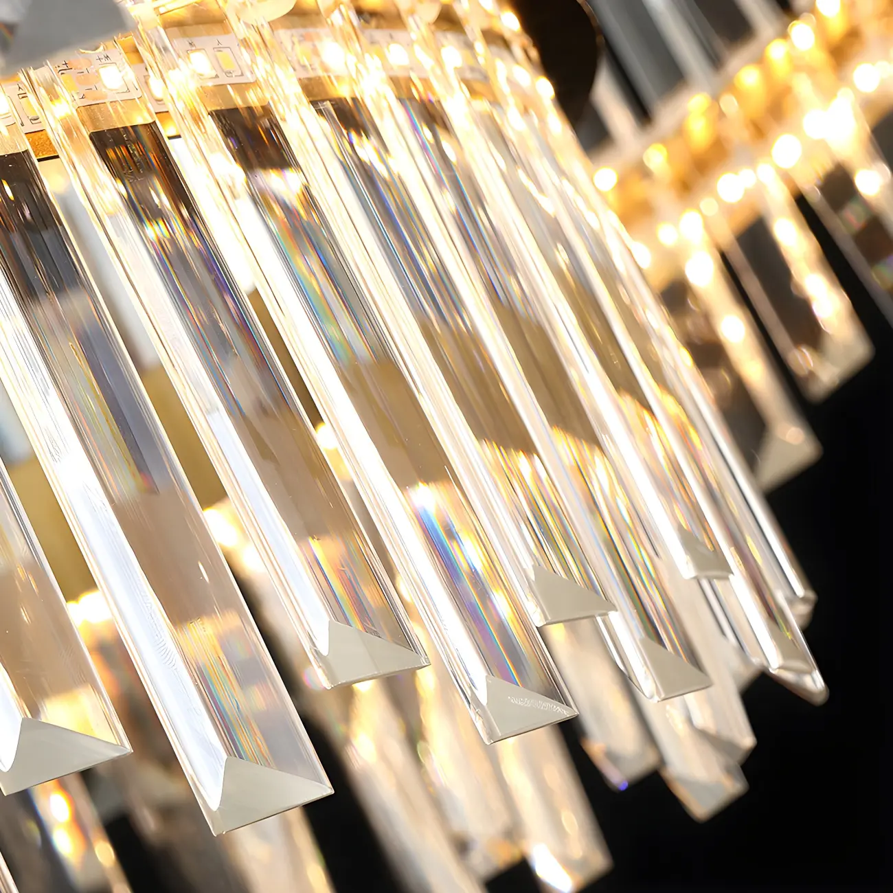 Adjustable Gold Crystal Chandelier for Living Room Image - 10 | homeyfad