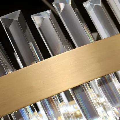 Adjustable Gold Crystal Chandelier for Living Room Image - 11