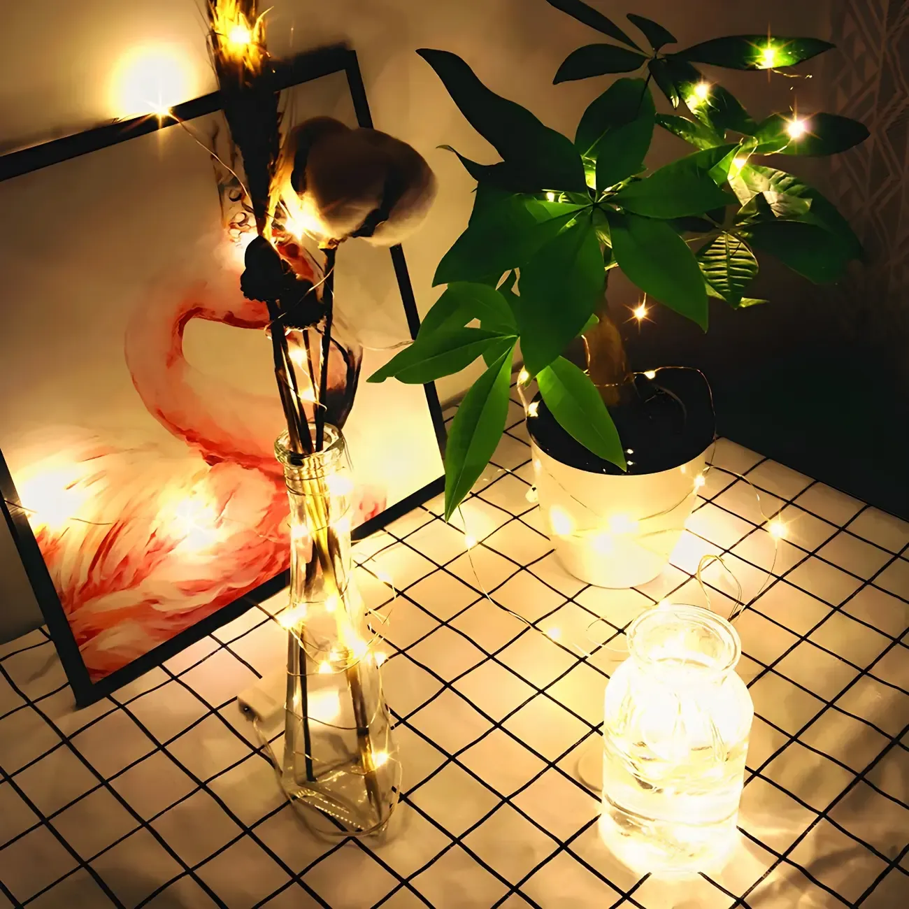 Modern Multi-color Dimmable USB String Light Image - 2