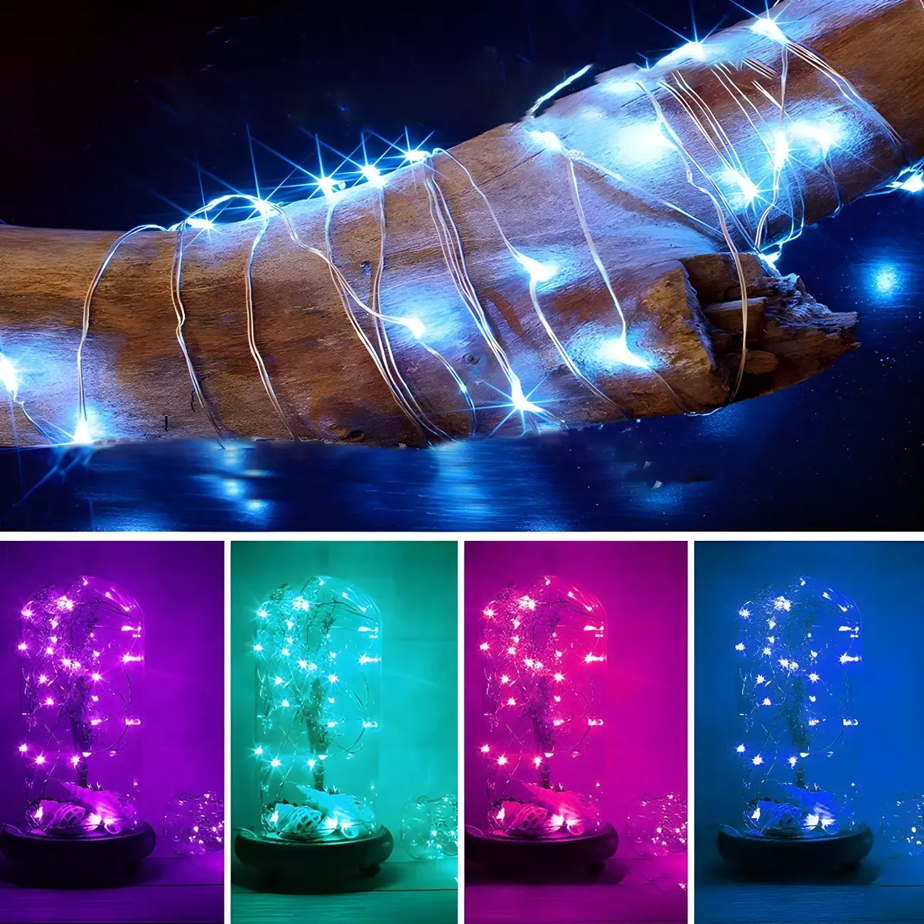 Modern Multi-color Dimmable USB String Light Image - 4