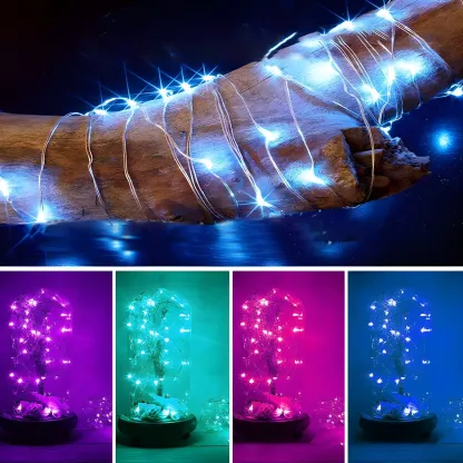 Modern Multi-color Dimmable USB String Light Image - 4