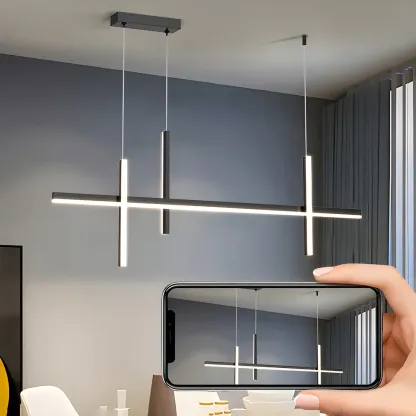 Minimalist LED Linear Pendant Light for Kitchen Image - 10