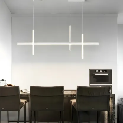Minimalist LED Linear Pendant Light for Kitchen Image - 12