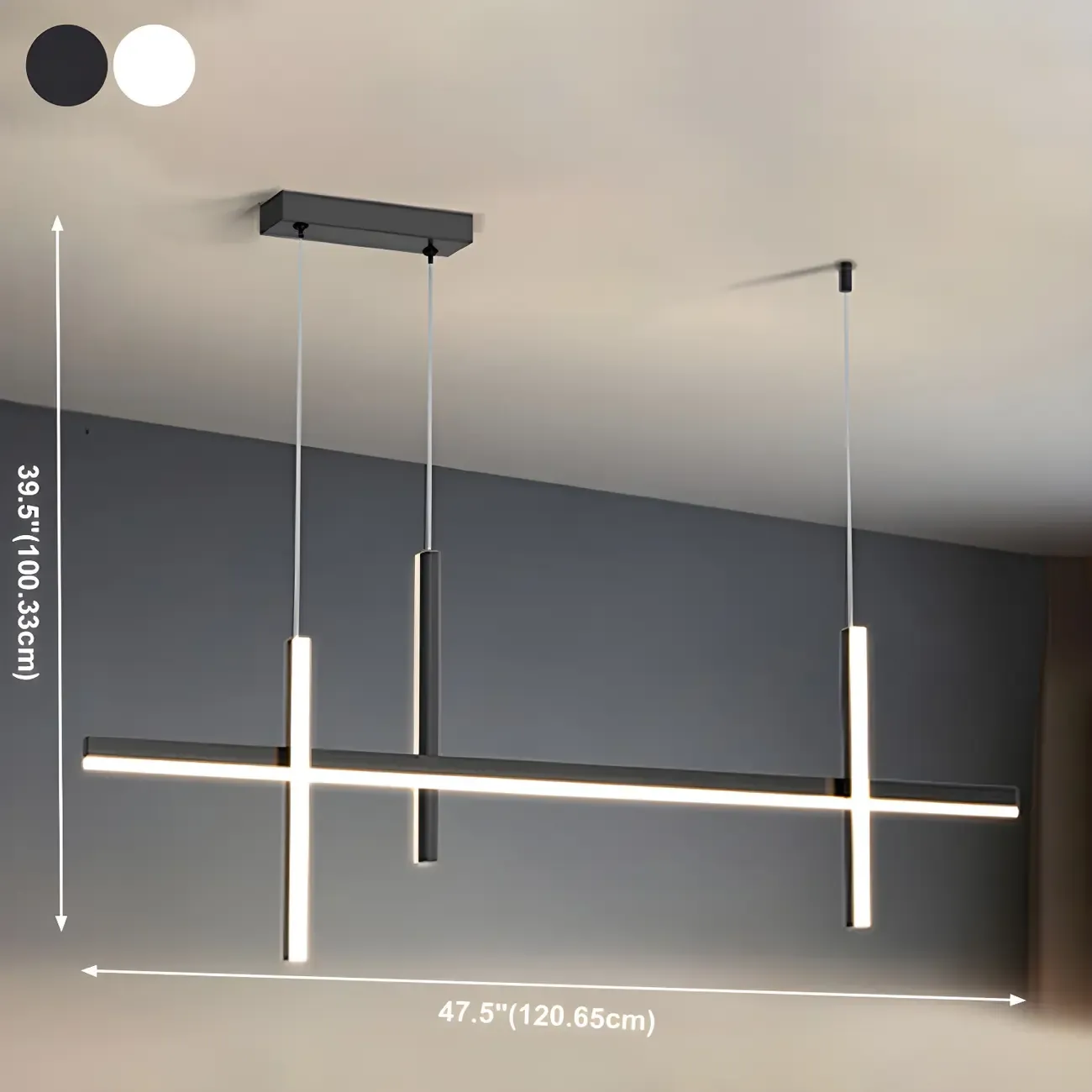 Minimalist LED Linear Pendant Light for Kitchen Image - 15