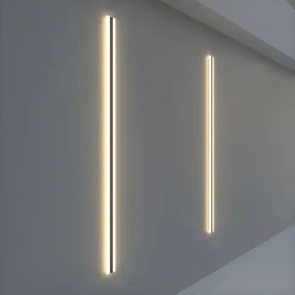 Modern Metal Black Linear LED Wall Light for Outdoor Image - 3